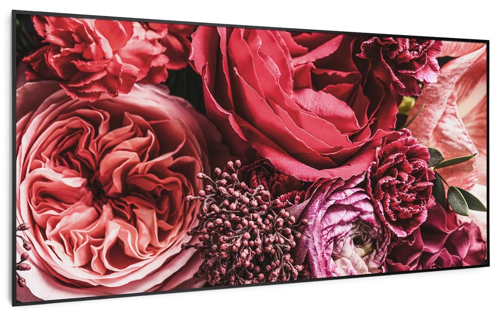 Klarstein Wonderwall Air Art Smart, infračervený ohrievač, 120 x 60 cm, 700 W, kvet