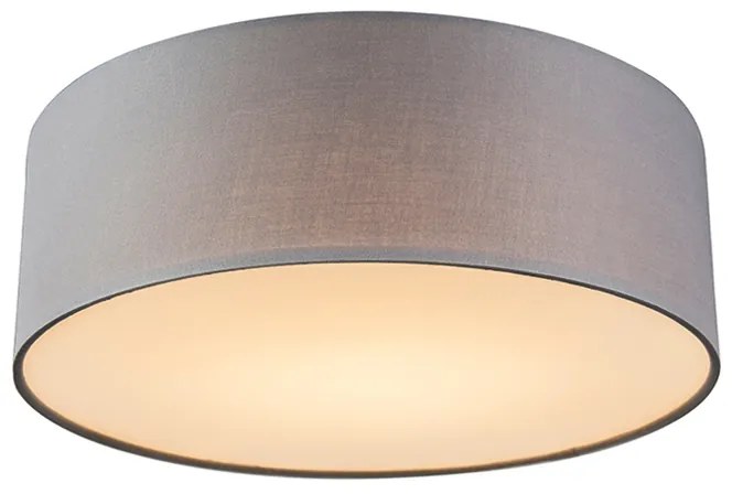 Stropná lampa šedá 30 cm vrátane LED - Drum LED