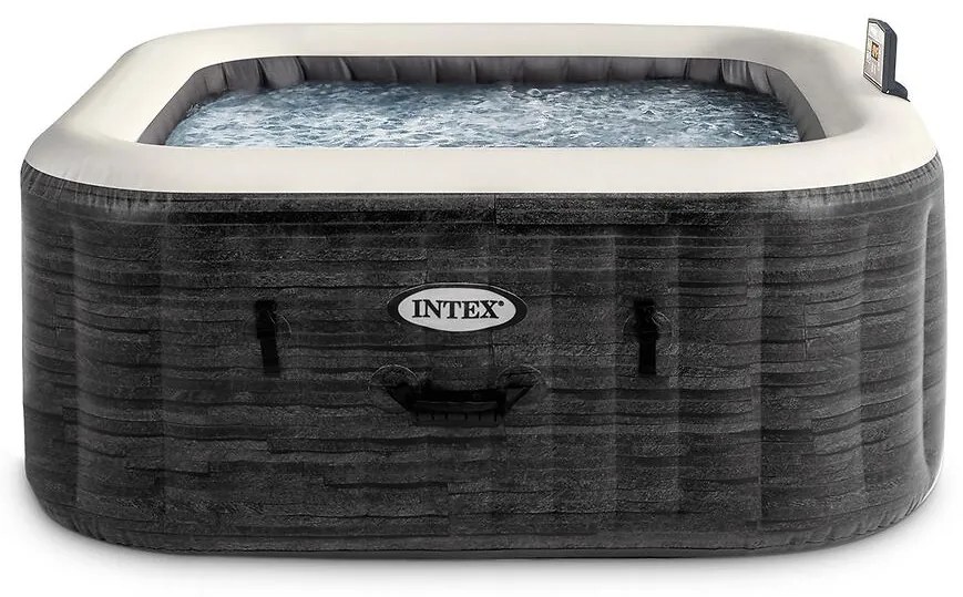 Vírivka SPA 1,75 x 1,75 x 0,71 cm štvorcová, sivá 28450NP