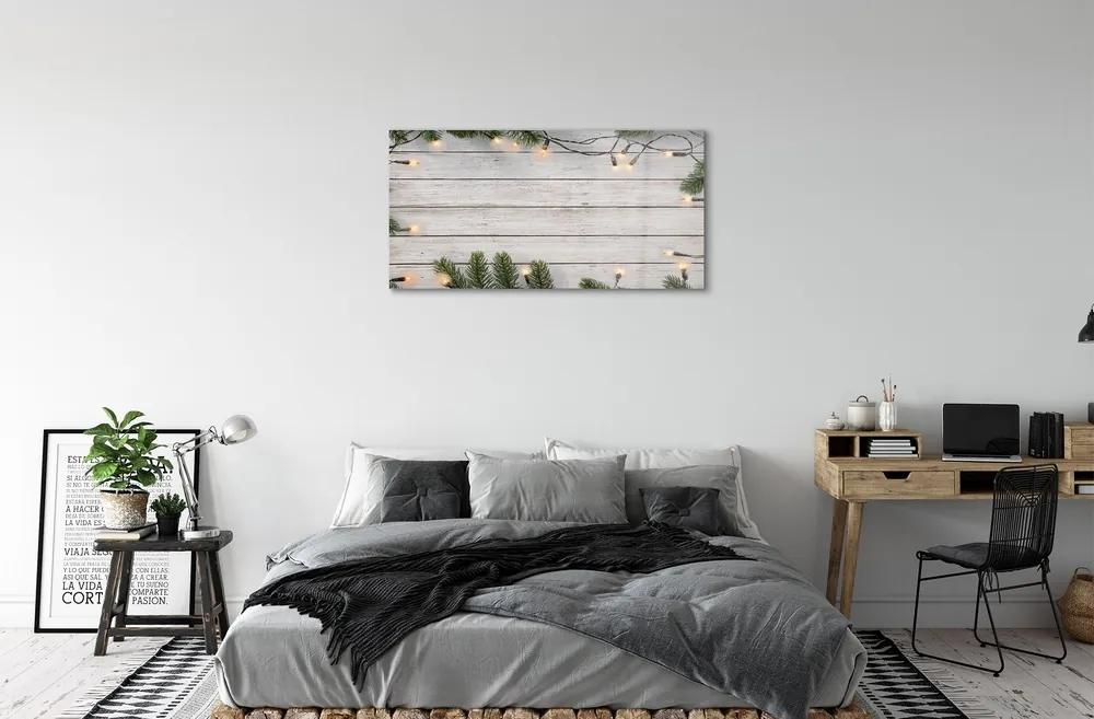 Sklenený obraz Vetvičky svetlé drevo 120x60 cm