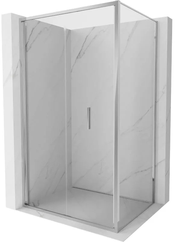 Mexen Exo, sprchovací kút so skladacími dverami 100 x 95 cm, 6mm číre sklo, chrómový profil, 816-100-095-01-00
