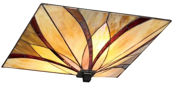 Elstead QZ-ASHEVILLE-F - Stropné svietidlo Tiffany ASHEVILLE 2xE27/60W/230V