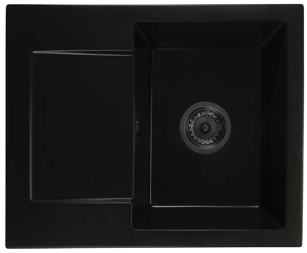Kuchynský drez Dalgam (čierna) (s 1 otvorom pre batériu) (L). Vlastná spoľahlivá doprava až k Vám domov. 1066112