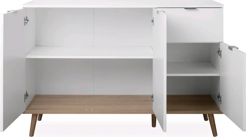 Skrinka so zásuvkou Göteborg, biela / dub sonoma