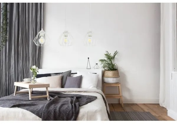 Luster na lanku CEED 3xE27/60W/230V biela