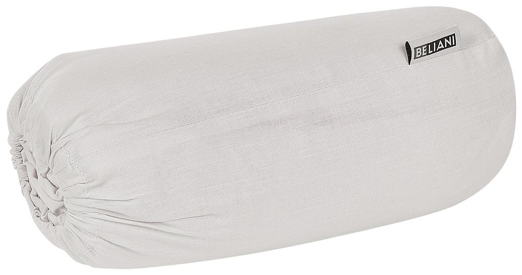 Bavlnená posteľná plachta 90 x 200 cm svetlosivá JANBU Beliani