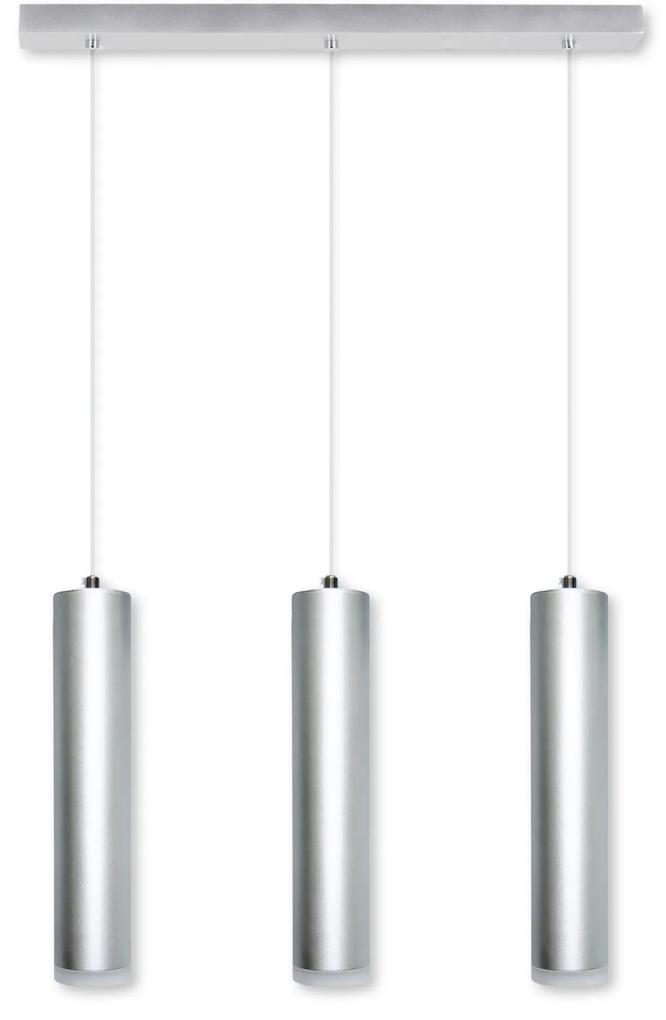 TOP-LIGHT Závesné moderné LED osvetlenie SIMON 3 S, 30W, denná biela, strieborné