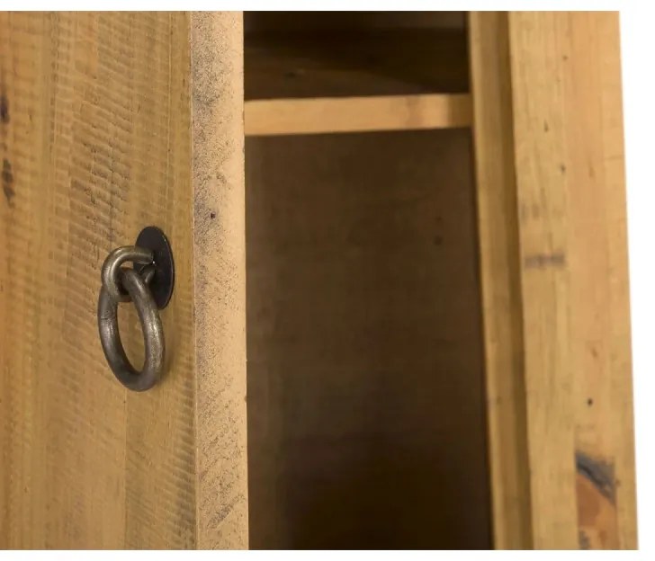furniture-nabytek.cz - Masívna nástenná skrinka do kúpeľne Rangoon z recyklovanej borovice, lakovaná, hnedá – 42×22×70 cm