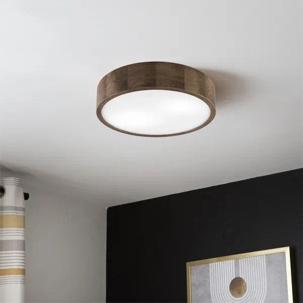 Brilagi - LED stropné svietidlo CARVALHO 2xE27/15W/230V dub/orech pr. 37 cm