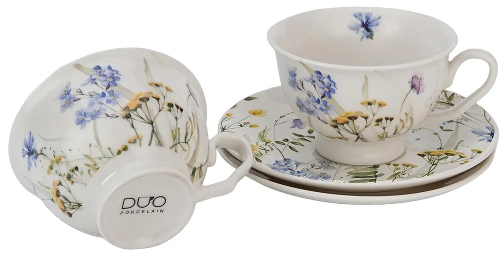 Porcelánová šálka na nohe s podšálkou Royal Melody 250 ml sada 2ks