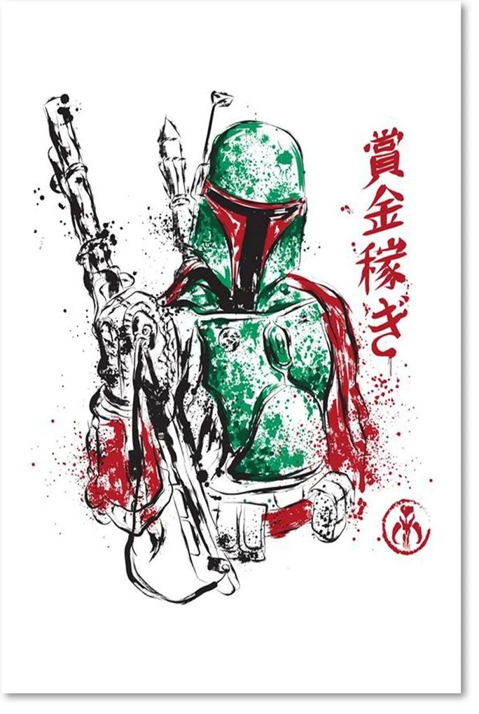 Gario Obraz na plátne Star Wars, Boba Fett je lovec odmien - Dr.Monekers Rozmery: 40 x 60 cm