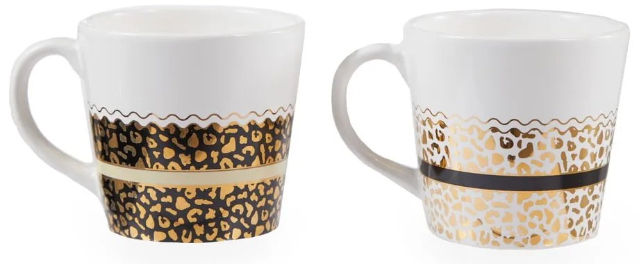 Hrnčeky z kameniny v bielo-zlatej farbe v súprave 2 ks 300 ml London – Premier Housewares