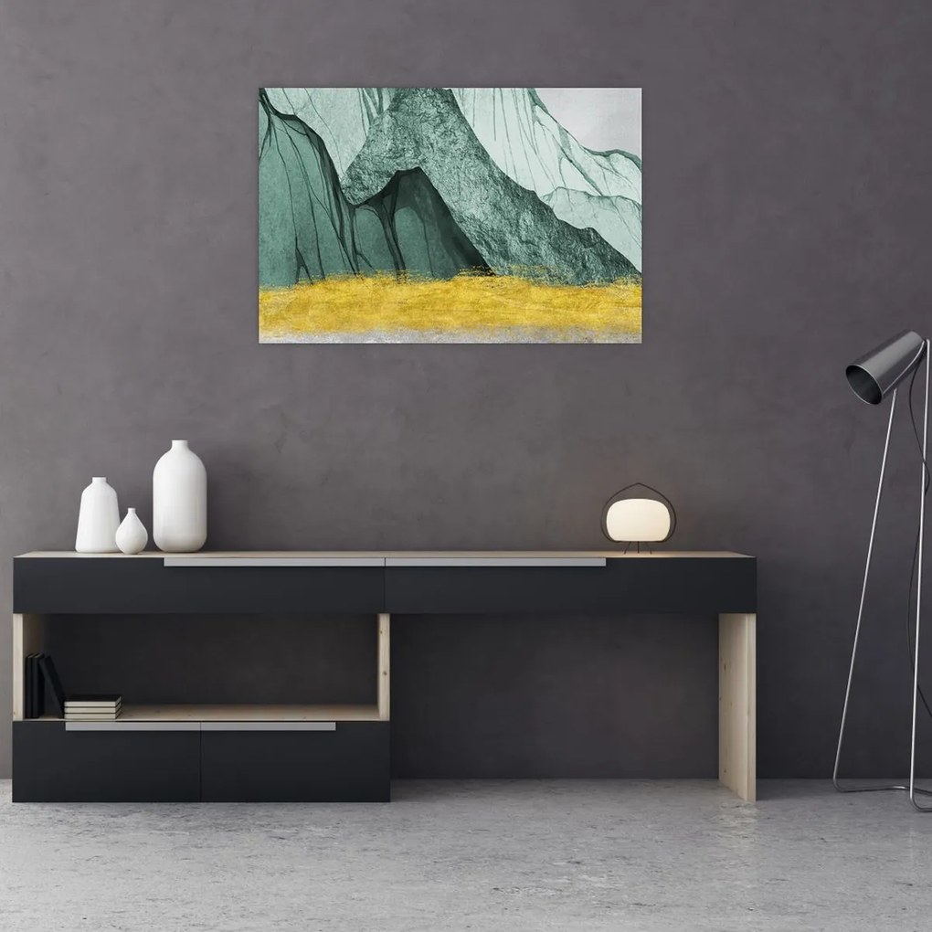 Obraz - Smaragdové hory N⁰2 (90x60 cm)