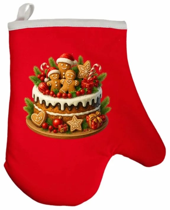 Vianočná kuchynská rukavica Cake EMI, sivá