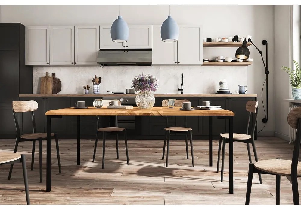 Jedálenský stôl z dubového dreva 90x200 cm Abies - The Beds