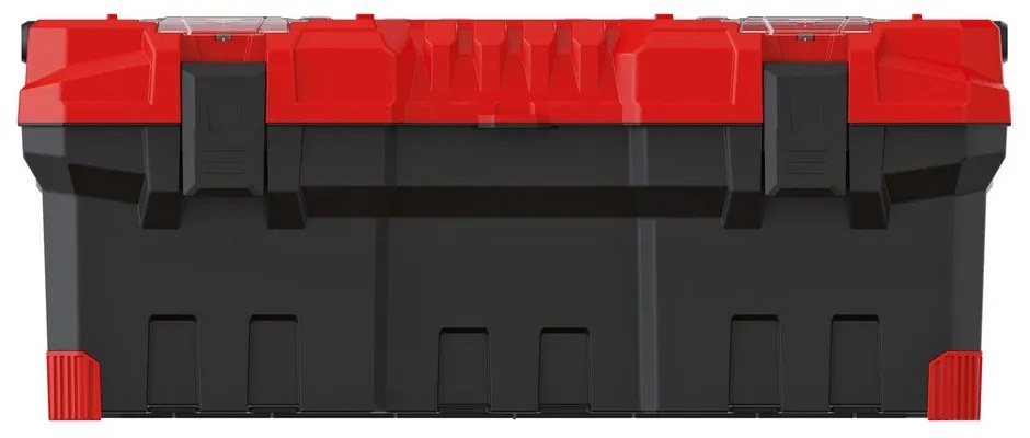 Kufor na náradie s kovovým držadlom 75,2 × 30 × 30,4 cm, červená