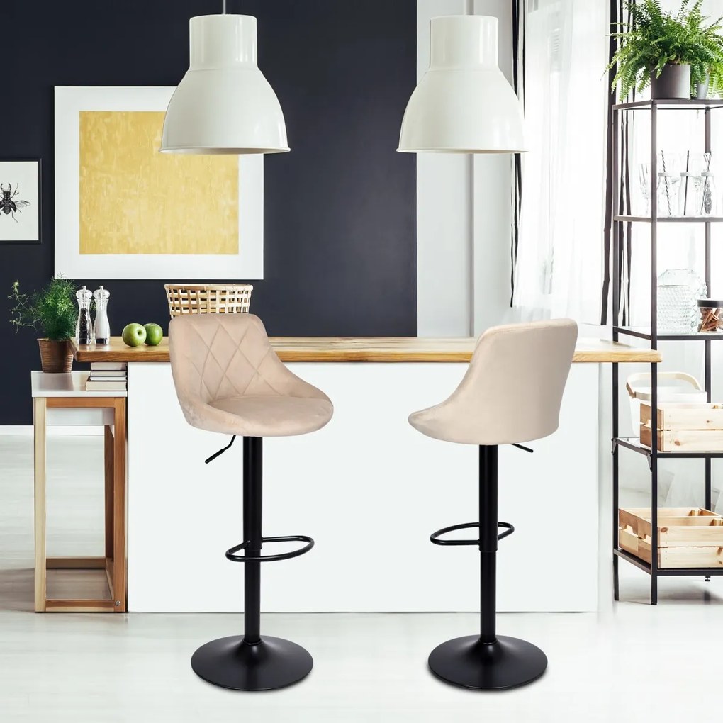 Barová stolička CYDRO čierna béžová