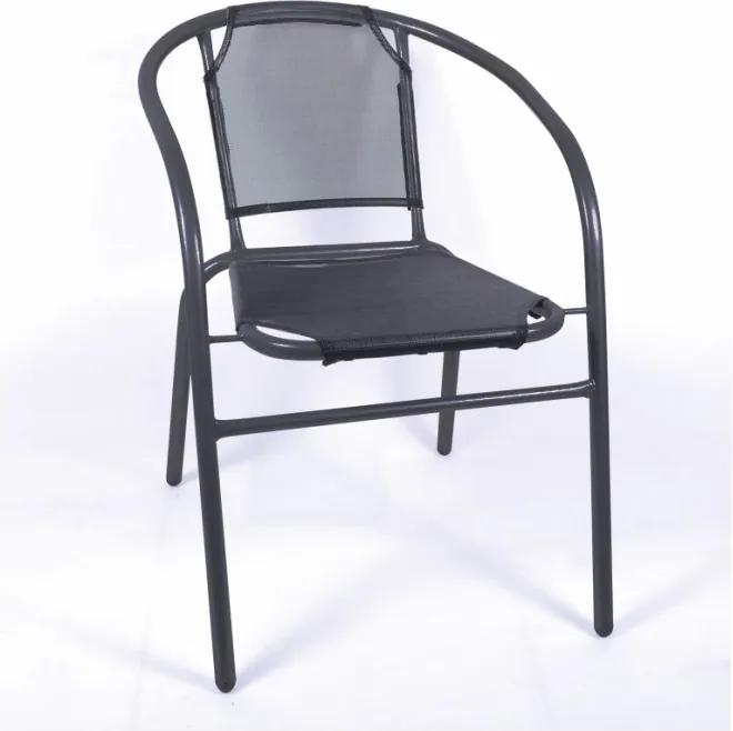 Židle, stohovatelná,  tmavě šedá / šedá, LESTRA 0000194794 Tempo Kondela
