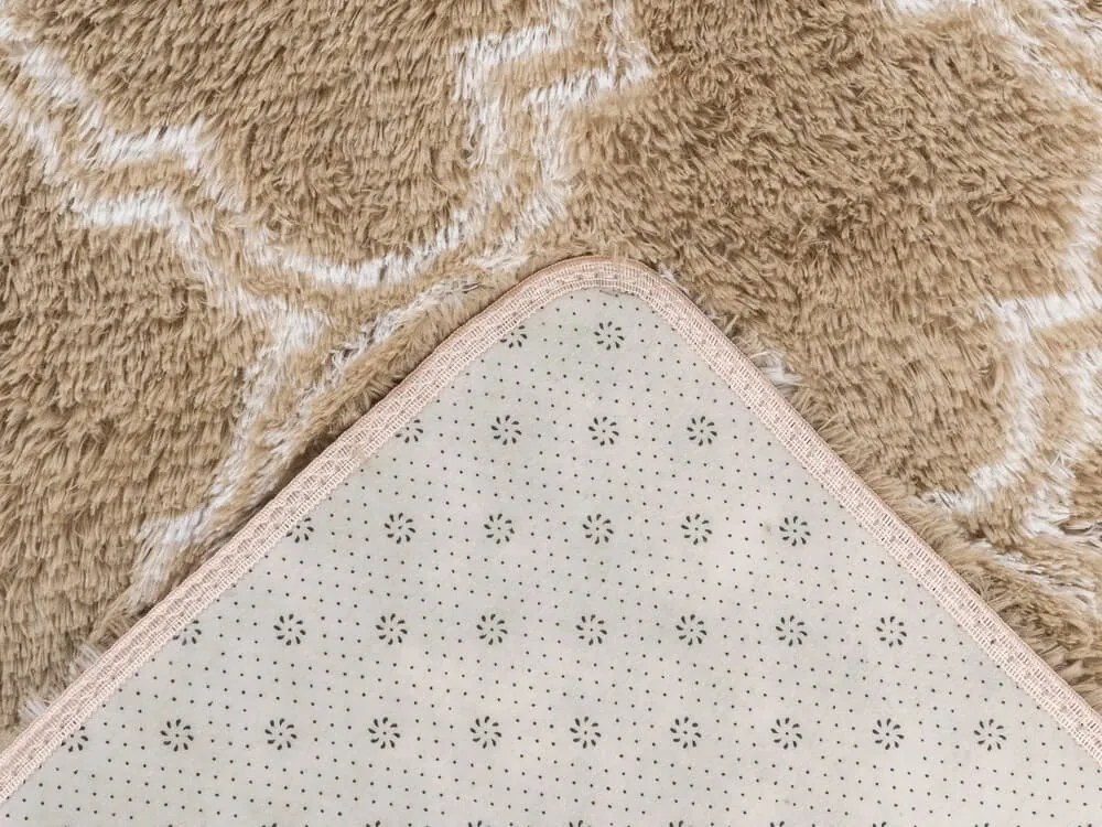 TZ Béžový vzorovaný koberec shaggy Decor Latern Rozmer: 200x300 cm