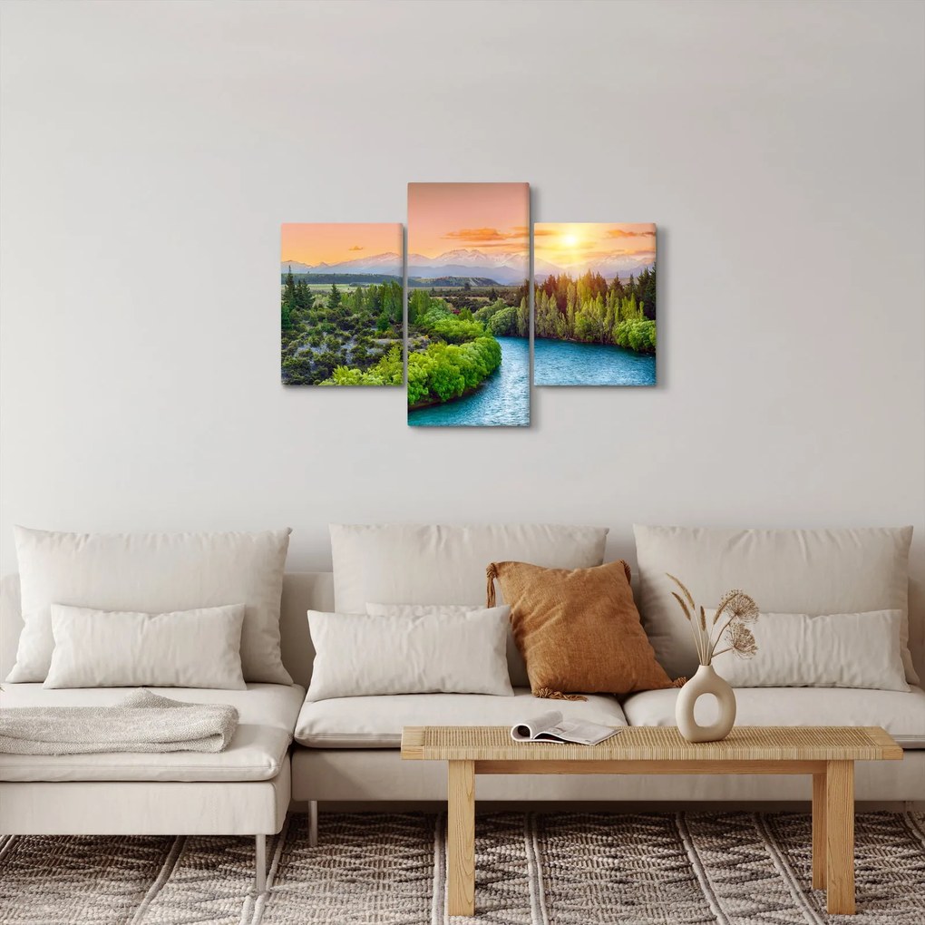 Obraz - Lesná horská krajina (90x60 cm)