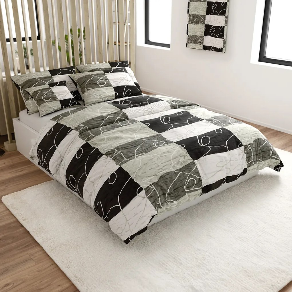 Krepové obliečky KASPARO BLEND sivé hotelová kapsa Rozmer obliečky: 70 x 90 cm | 140 x 200 cm