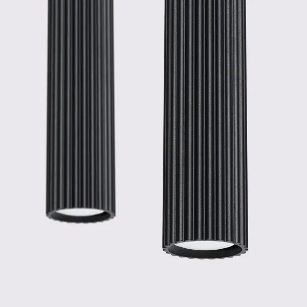 Sollux SL.1574 - Luster na lanku KARBON 2xGU10/10W/230V čierna