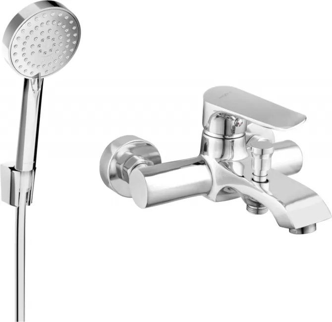 Mexen Pecos R75 vaňová batéria so sprchovacím setom, chrómová - 7273R75-00