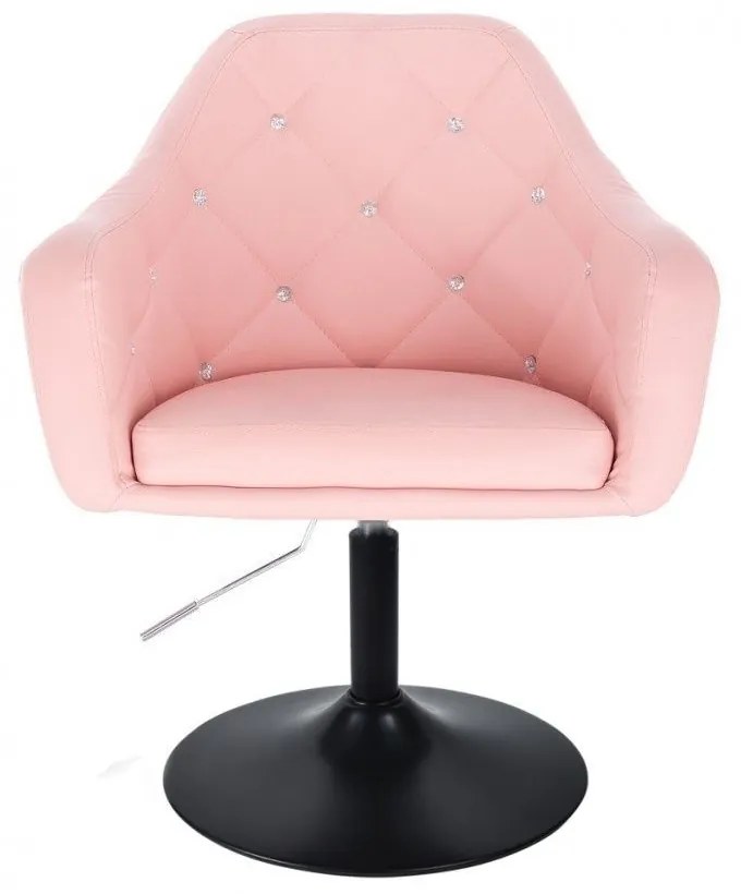 LuxuryForm DESIGN Kreslo ROMA na čiernom tanieri - ružové