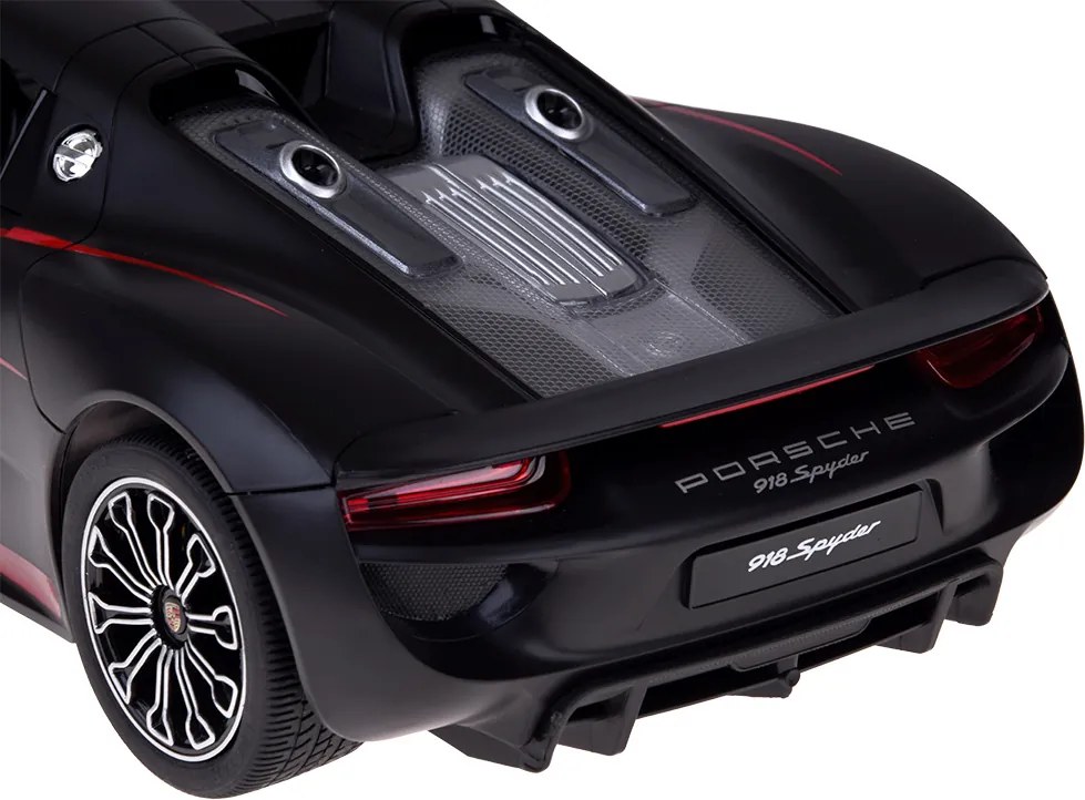 Auto na diaľkové ovládanie Rastar Porsche 918 Spyder 1:14 so svetlami - čierne