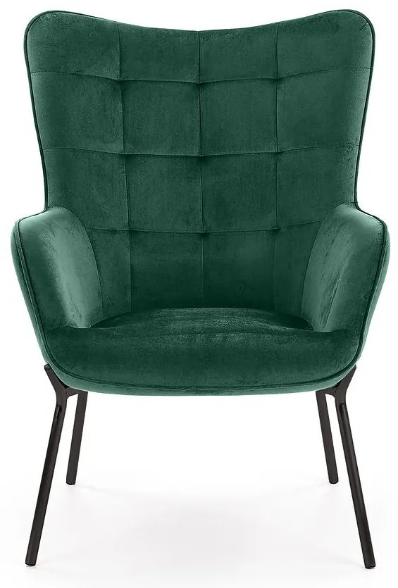 Kreslo Castel zelená/čierna