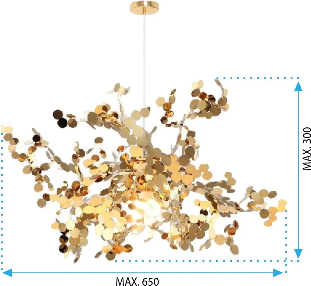 Toolight Toolight, stropné svietidlo 3xG9 Spider APP546-1CP, zlatá, OSW-08596