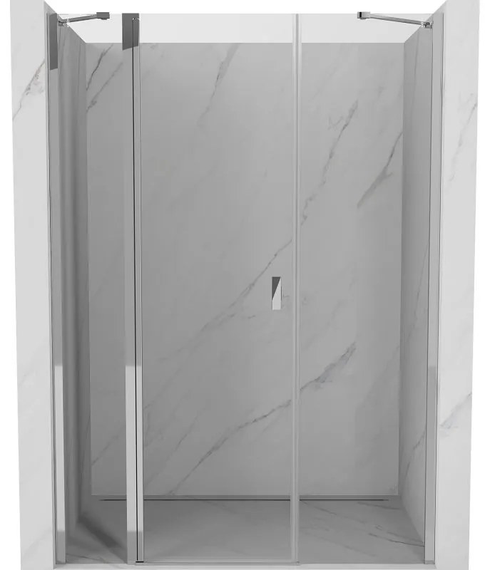Mexen, Mexen Mist výklopné sprchové dvere 130 cm, transparentné, chróm - 8A4-130-001-01-00