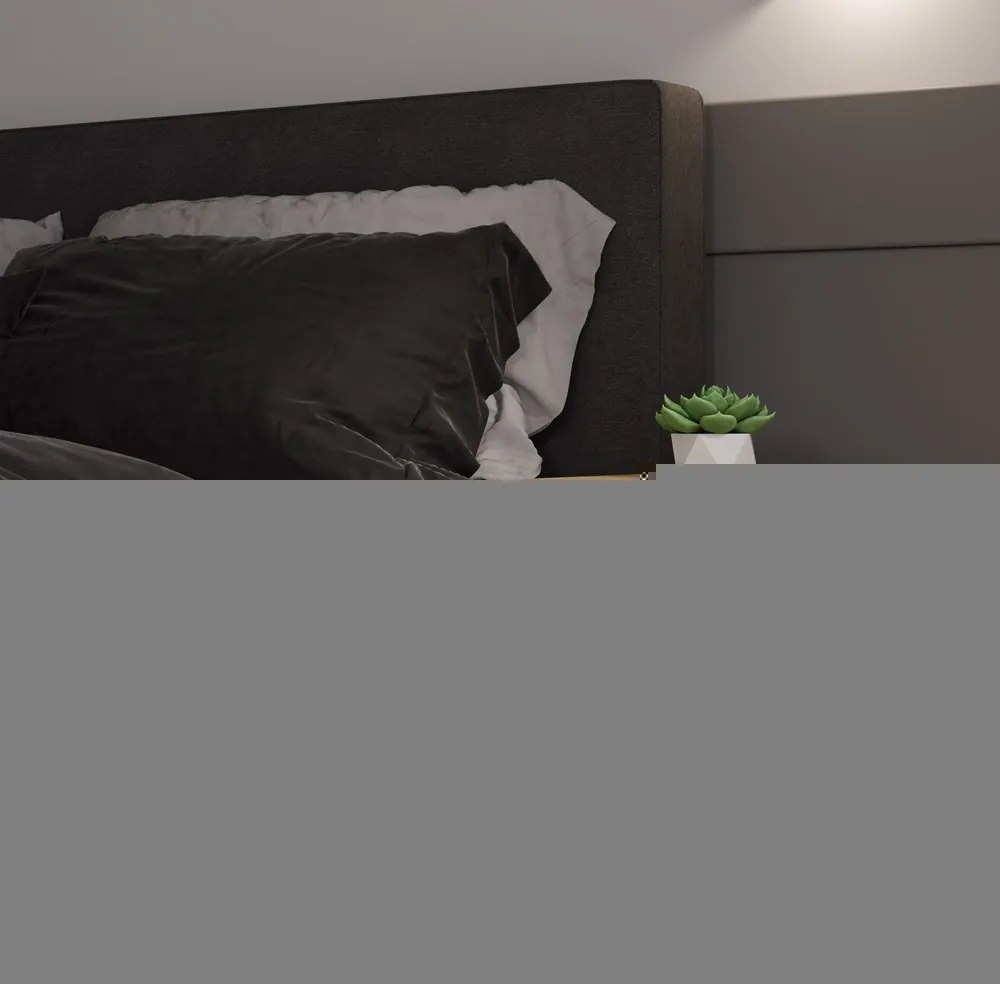 Noční stolek Galax 30 cm antracit/dub artisan