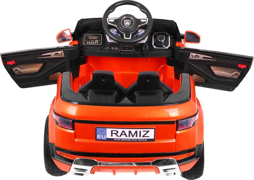 Ramiz Elektrické auto Rapid Racer pre deti, oranžové SUV + diaľkové ovládanie