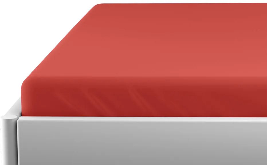 Jersey plachta do detskej postieľky červená 70 x 140 cm