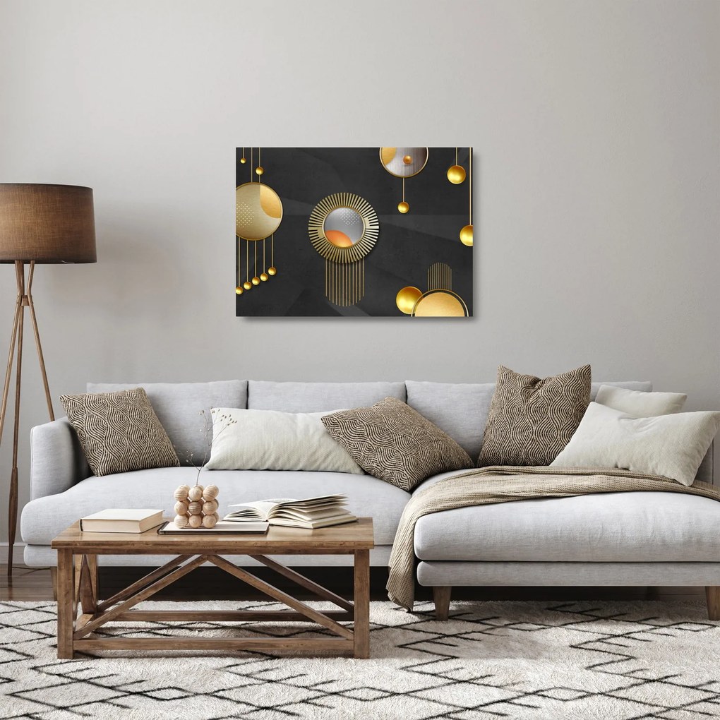 Sklenený obraz - Abstrakcia (70x50 cm)