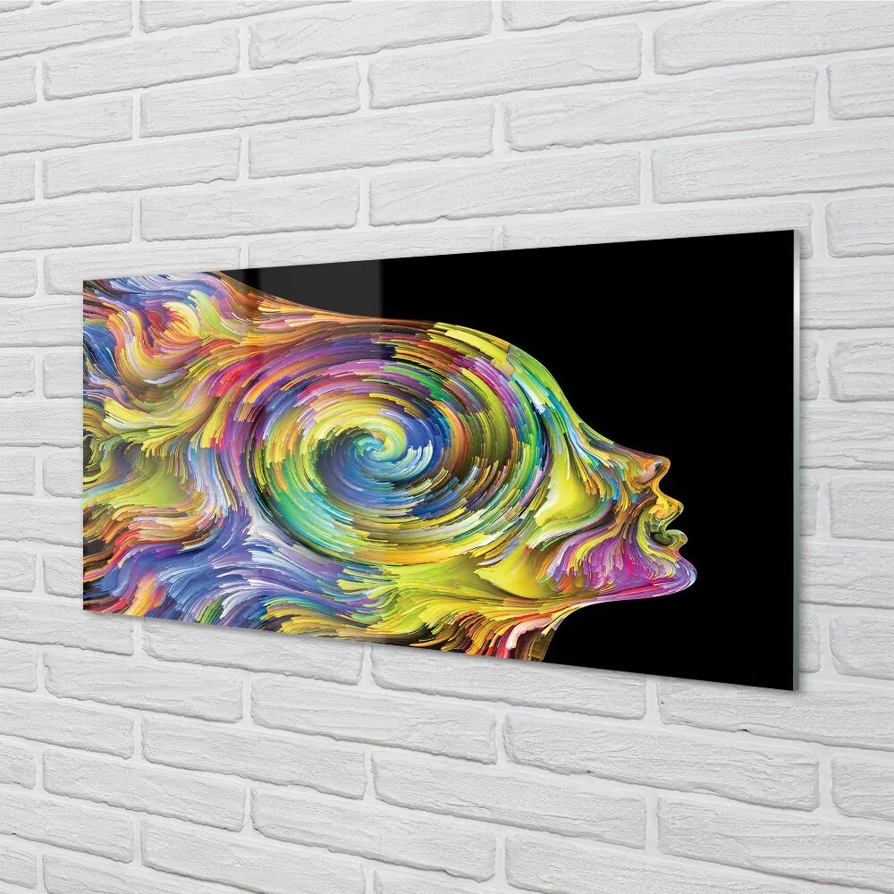 Obraz na skle Žena farebný obrázok 140x70 cm
