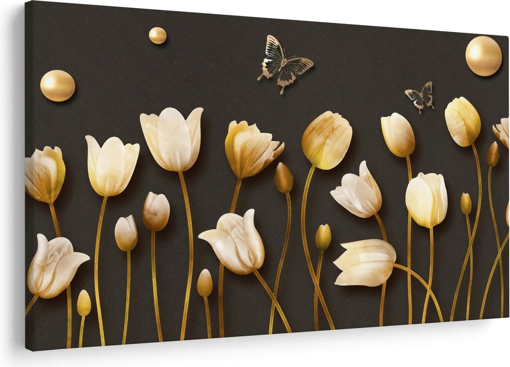 Obraz - Tulipány - abstraktné (90x60 cm)