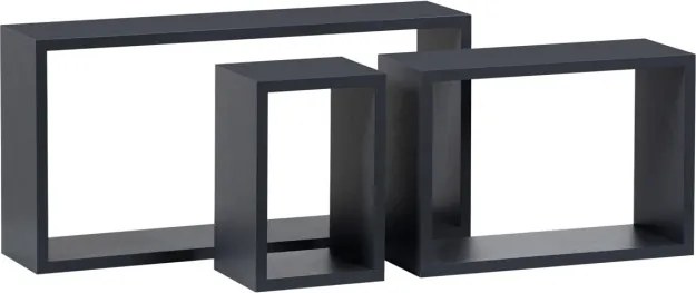 Set troch nástenných políc sivé P-009 GREY2 (3 ks)