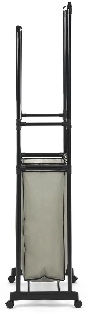 Stojan s úložným priestorom GD-176 BK, plast,čierna
