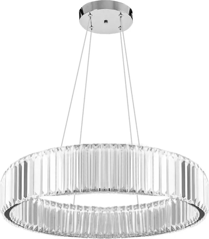 Toolight Toolight, LED krištáľová závesná lampa APP982-CP, strieborná, OSW-03641
