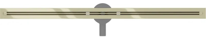 Mexen Flat Super Slim, super tenký odtokový žľab s 360° rotačným sifónom 140 cm, zlatá lesklá, 1551140