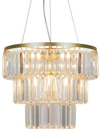 Zuma Line P17127-4-1GD - Luster na lanku TIFANNY 4xE14/40W/230V zlatá