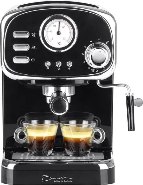 Espresso GourmetMaxx Barista Retro / černé / 1100 W / 15 bar