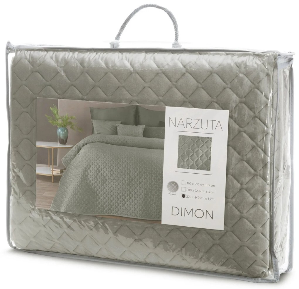PREHOZ NA POSTEĽ DIMON 200X220 CM STRIEBORNÝ