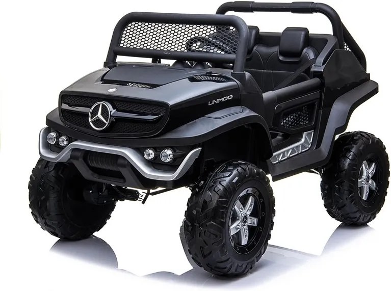 LEAN CARS Elektrické autíčko Mercedes Unimog čierne