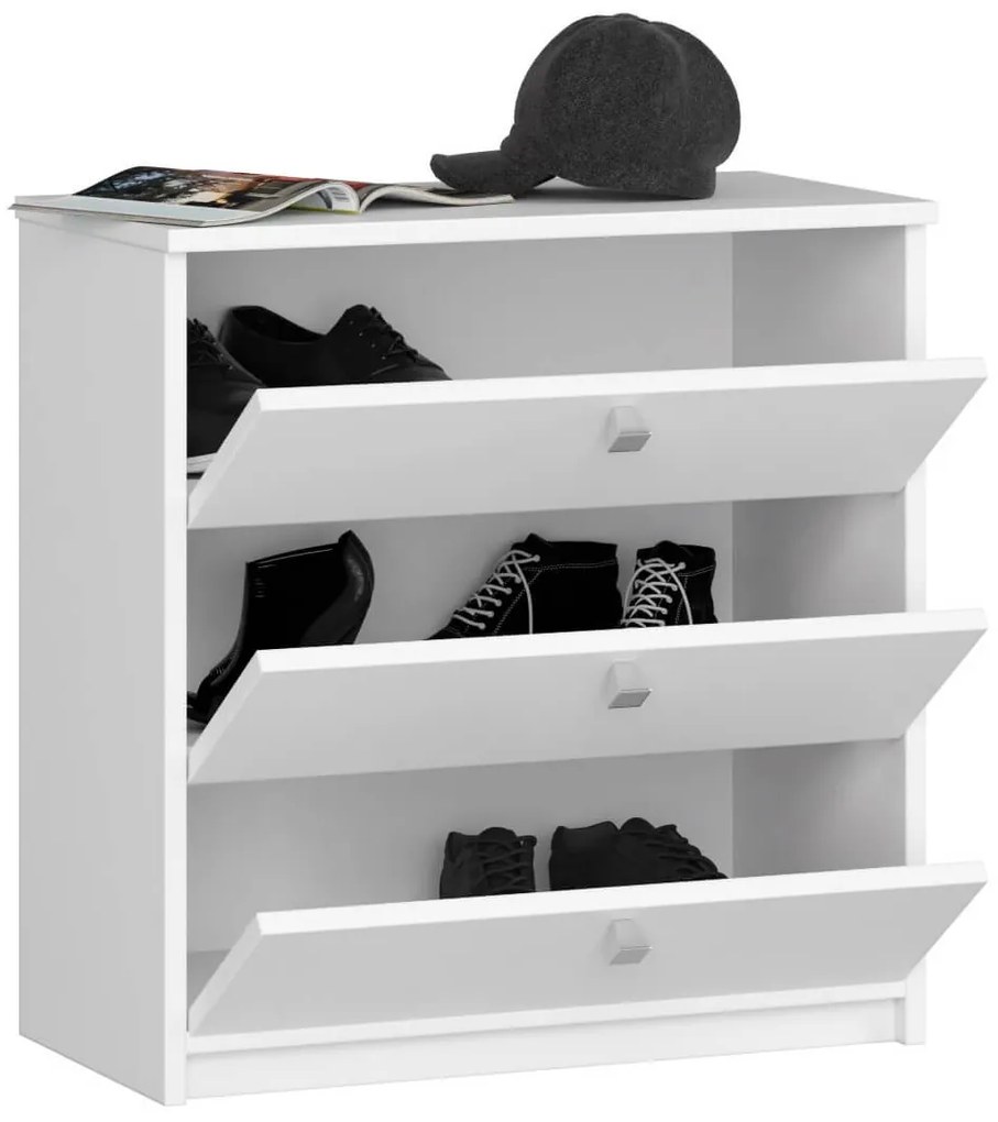 Skriňa na topánky Mini 60 cm - 3 dvierka biely