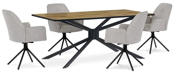 Autronic BONTEC Jedálenská stolička, béžová, látka, HC-522 CRM2 Farba: Šedá
