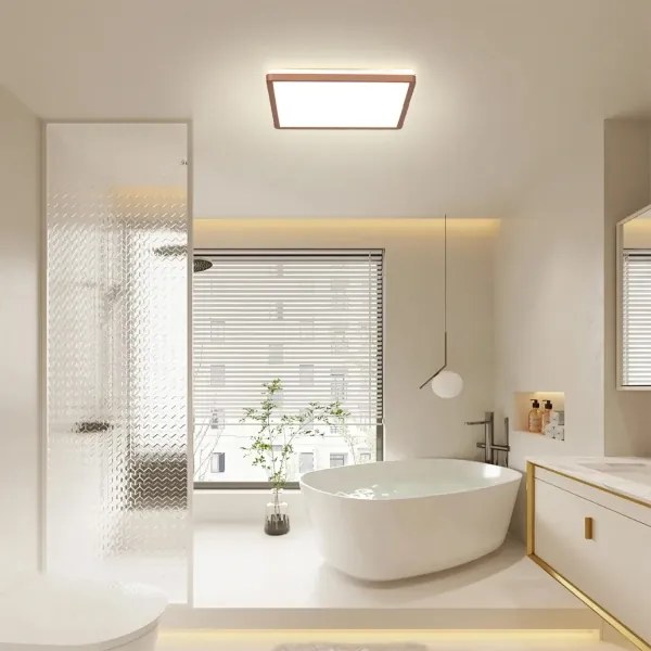 BRILAGI - LED kúpeľňové stropné svietidlo ULTRA SLIM LED/24W/230V 42x42 cm ružovo-zlaté IP54