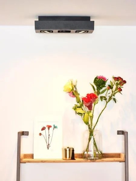 LUCIDE 09119/16/30 XIRAX stropné bodové stmievateľné svietidlo 3xGU10/5W LED čierna